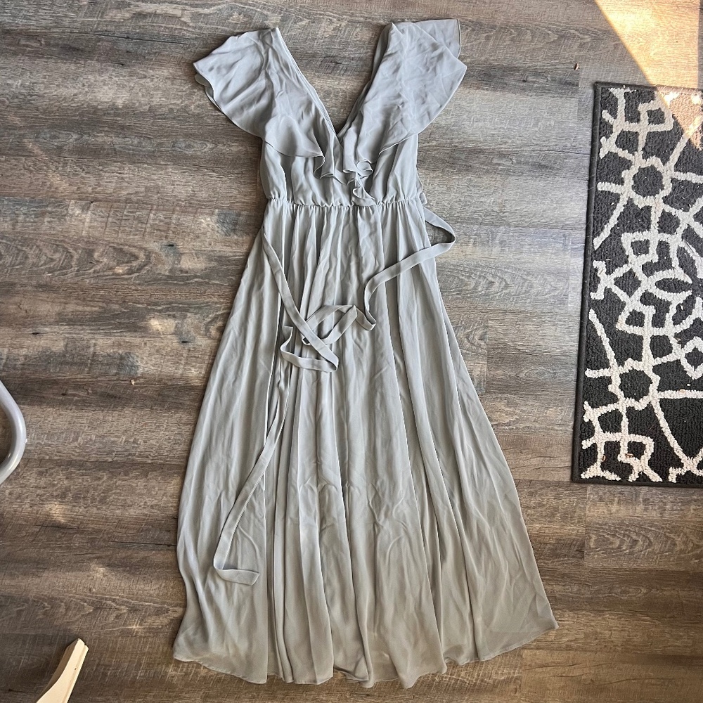 French Blue Bridesmaids Dress